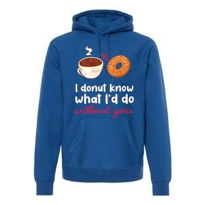 Donut And Coffee Cute Couple Love Pun Funny Valentine's Day Cute Gift Premium Hoodie