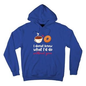 Donut And Coffee Cute Couple Love Pun Funny Valentine's Day Cute Gift Tall Hoodie