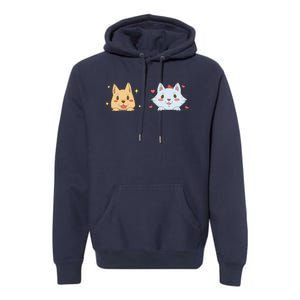 Dog And Cat Cute Animal Lover Premium Hoodie