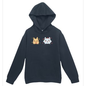 Dog And Cat Cute Animal Lover Urban Pullover Hoodie