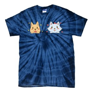 Dog And Cat Cute Animal Lover Tie-Dye T-Shirt