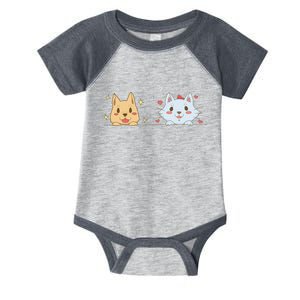 Dog And Cat Cute Animal Lover Infant Baby Jersey Bodysuit