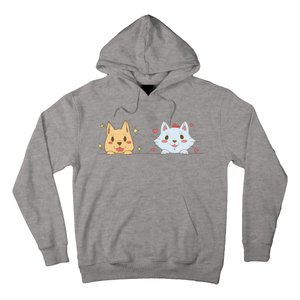 Dog And Cat Cute Animal Lover Hoodie