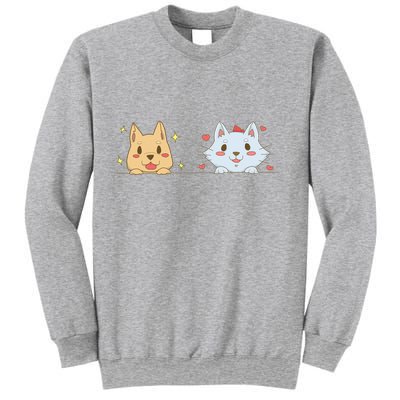Dog And Cat Cute Animal Lover Sweatshirt