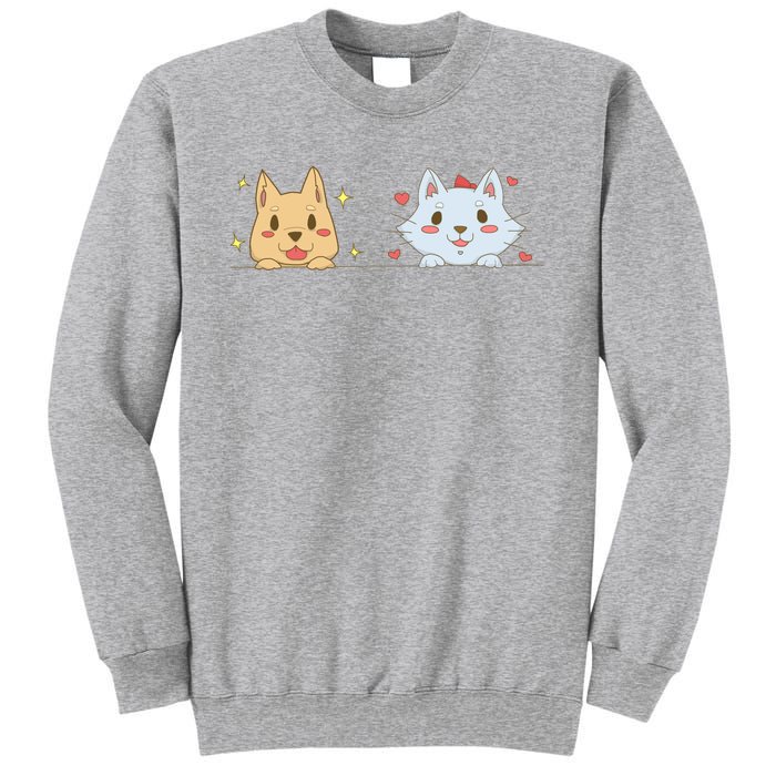 Dog And Cat Cute Animal Lover Sweatshirt