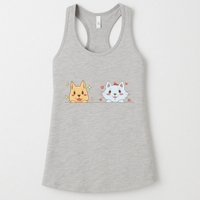 Dog And Cat Cute Animal Lover Womens Tank Top