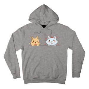 Dog And Cat Cute Animal Lover Tall Hoodie