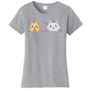 Dog And Cat Cute Animal Lover Women's T-Shirt