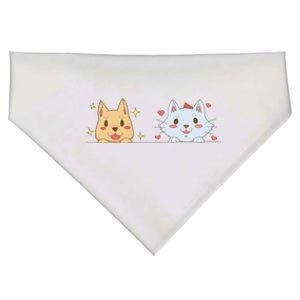 Dog And Cat Cute Animal Lover USA-Made Doggie Bandana