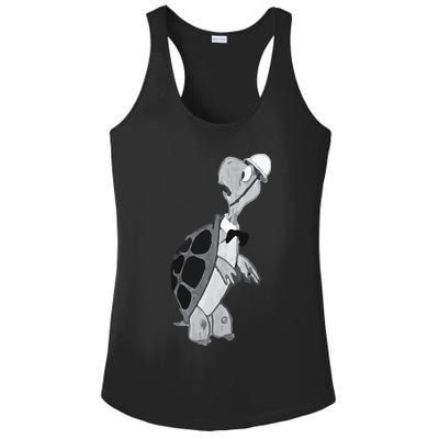 Duck and Cover Vintage Bert the Turtle Cold War Ladies PosiCharge Competitor Racerback Tank