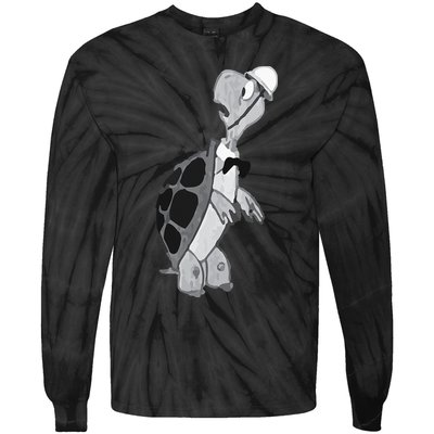 Duck and Cover Vintage Bert the Turtle Cold War Tie-Dye Long Sleeve Shirt