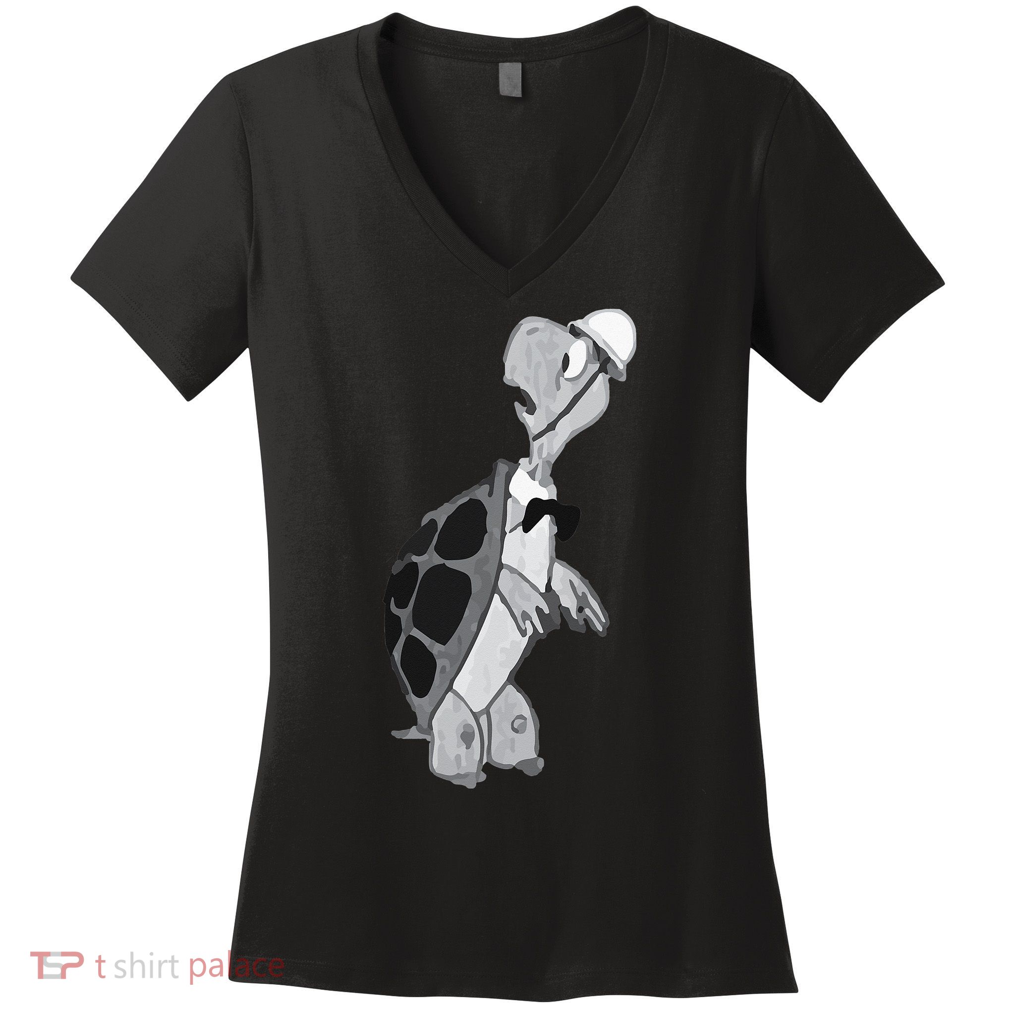 Duck and Cover Vintage Bert the Turtle Cold War Women's V-Neck T-Shirt