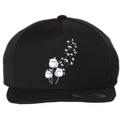 Dandelion And Cute Owls | Owl Lover Wool Snapback Cap