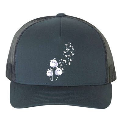 Dandelion And Cute Owls | Owl Lover Yupoong Adult 5-Panel Trucker Hat