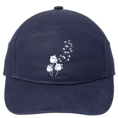 Dandelion And Cute Owls | Owl Lover 7-Panel Snapback Hat