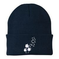 Dandelion And Cute Owls | Owl Lover Knit Cap Winter Beanie