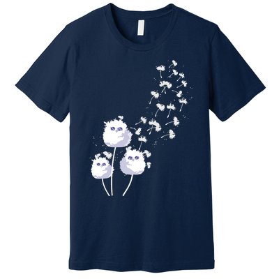 Dandelion And Cute Owls | Owl Lover Premium T-Shirt