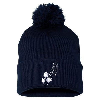 Dandelion And Cute Owls | Owl Lover Pom Pom 12in Knit Beanie