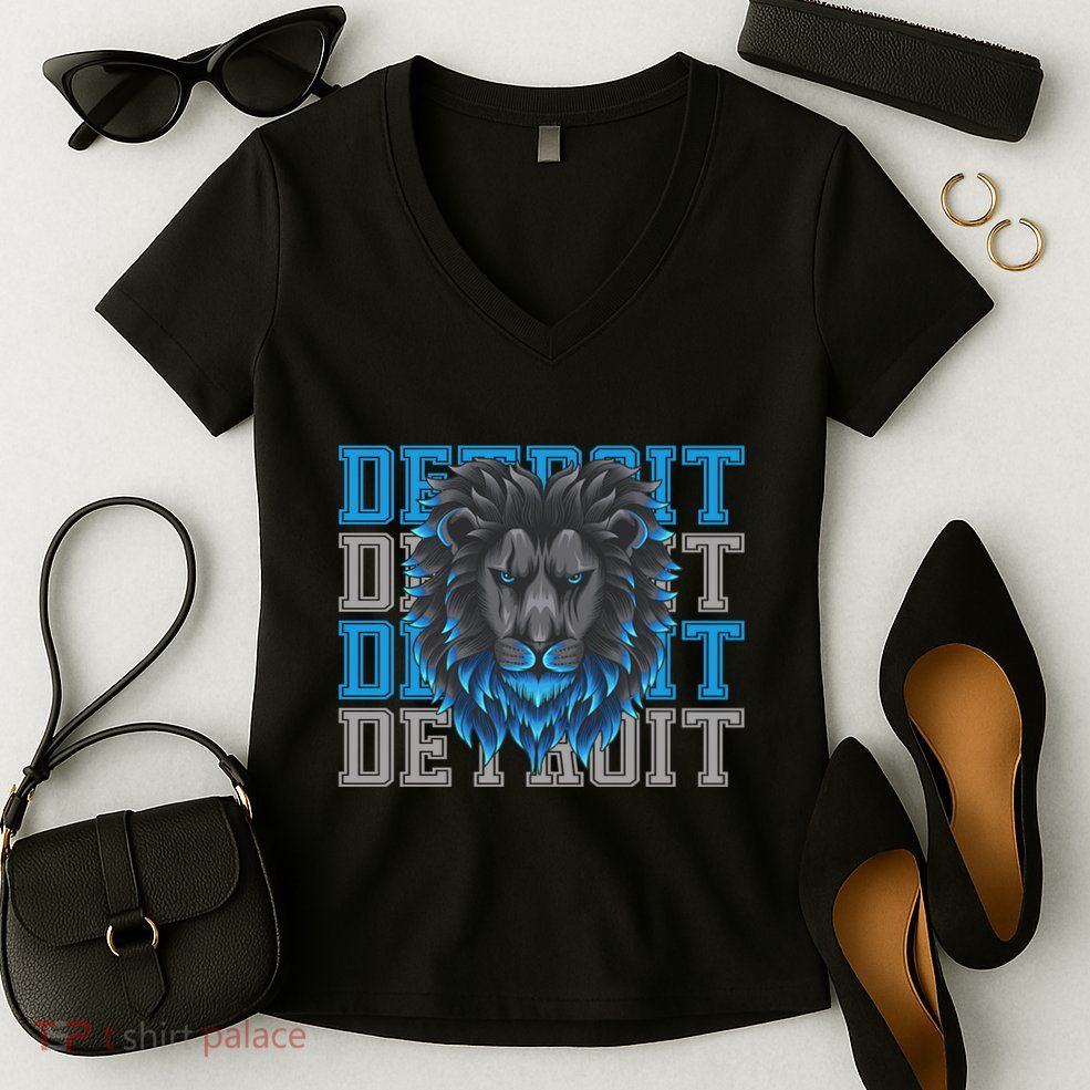 Detroit Apparel Cool Retro Gan Gear Women's V-Neck T-Shirt