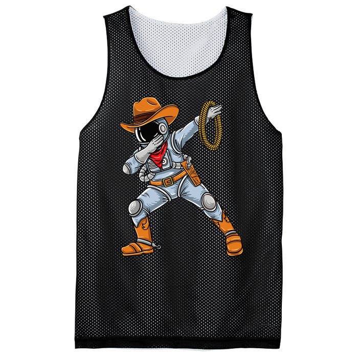 Dabbing Astronaut Cowboy Space Halloween Mesh Reversible Basketball Jersey Tank