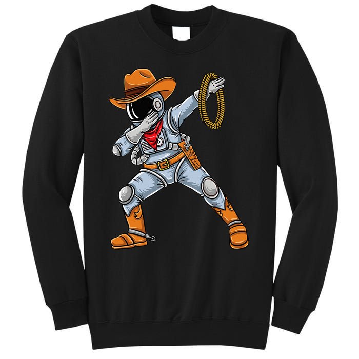 Dabbing Astronaut Cowboy Space Halloween Tall Sweatshirt