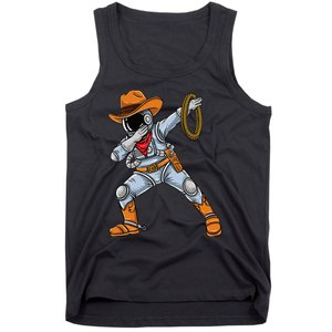 Dabbing Astronaut Cowboy Space Halloween Tank Top