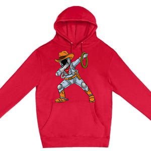 Dabbing Astronaut Cowboy Space Halloween Premium Pullover Hoodie