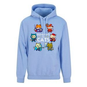 Dungeons And Cats RPG D20 Dice Nerdy Fantasy Gamer Cat Gift Unisex Surf Hoodie