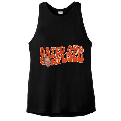 Dazed And Confused Funny Joe Biden Retro Ladies PosiCharge Tri-Blend Wicking Tank