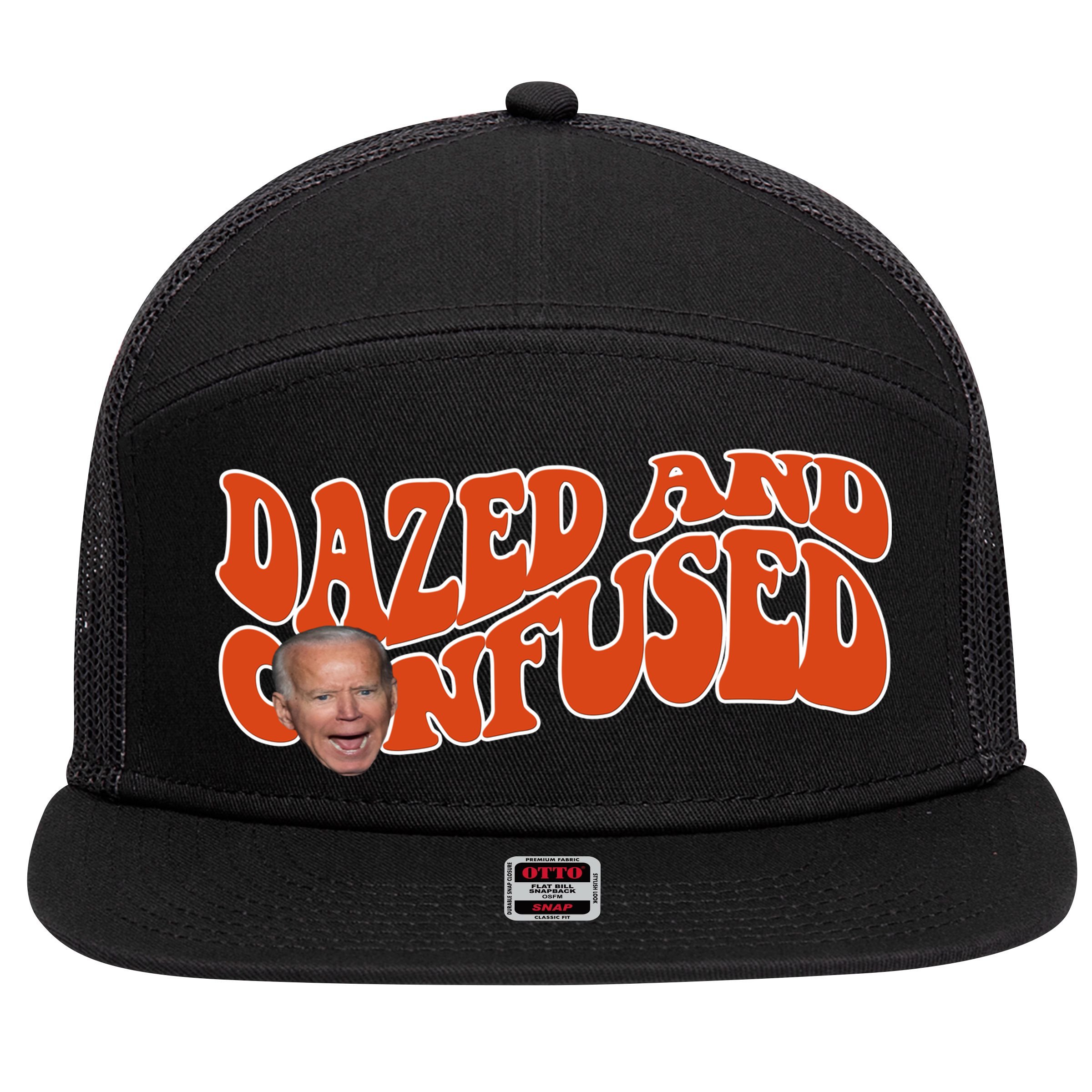 Dazed And Confused Funny Joe Biden Retro 7 Panel Mesh Trucker Snapback Hat