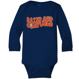 Dazed And Confused Funny Joe Biden Retro Baby Long Sleeve Bodysuit