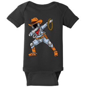 Dabbing Astronaut Cowboy Space Halloween Baby Bodysuit