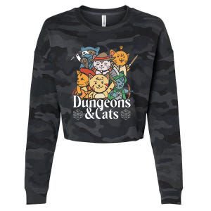 Dungeons And Cats Cropped Pullover Crew