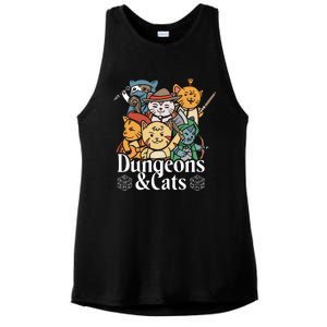 Dungeons And Cats Ladies PosiCharge Tri-Blend Wicking Tank