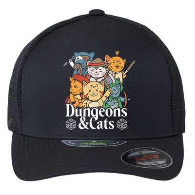 Dungeons And Cats Flexfit Unipanel Trucker Cap