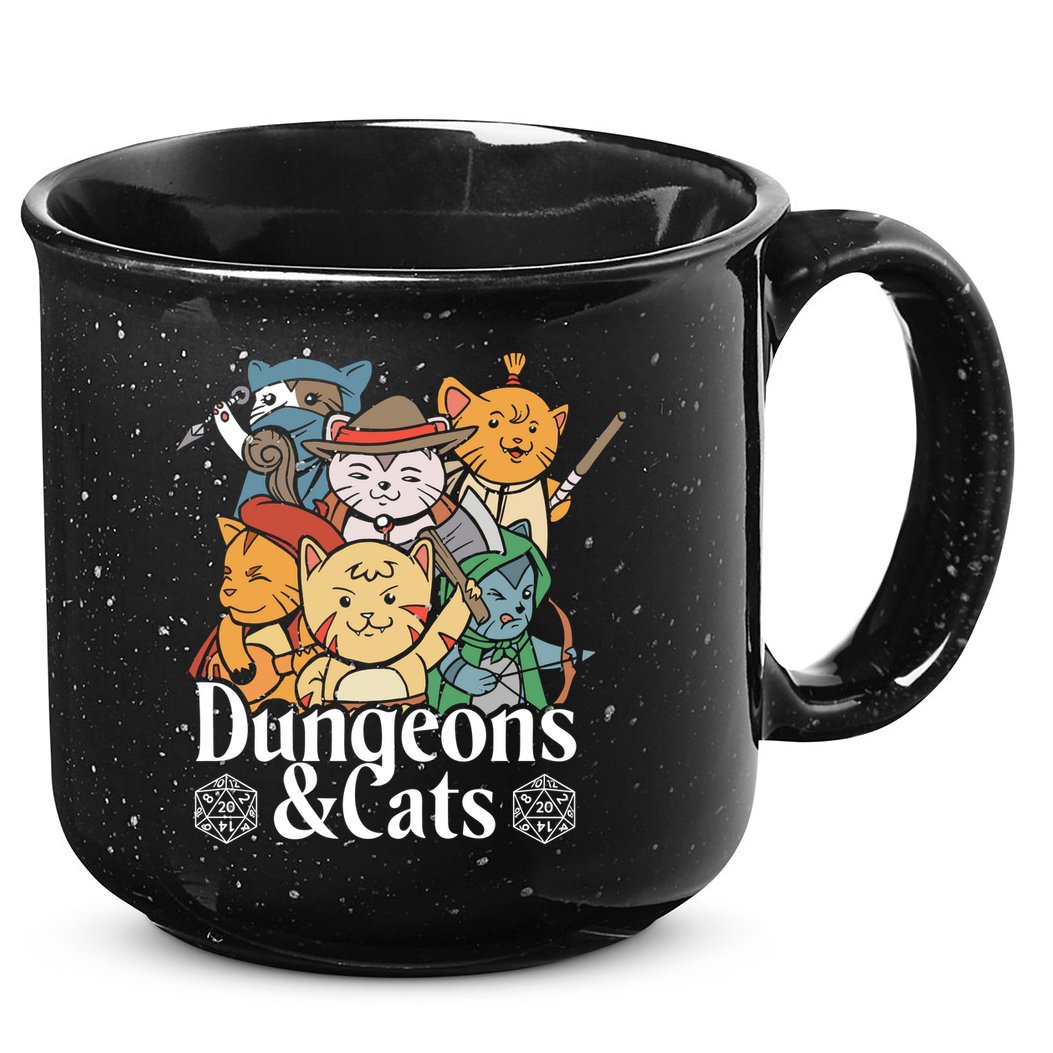 Dungeons And Cats 15oz Campfire Ceramic Mug