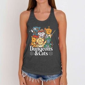 Dungeons And Cats Women's Knotted Racerback Tank