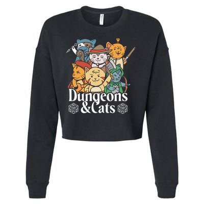 Dungeons And Cats Cropped Pullover Crew