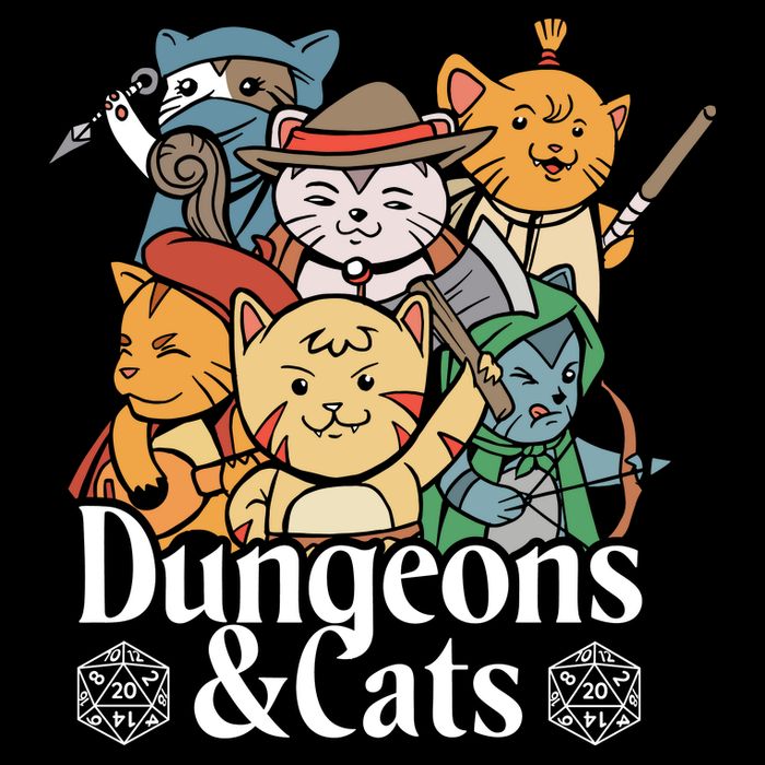 Dungeons And Cats Cropped Pullover Crew