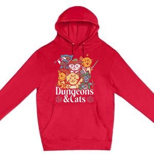 Dungeons And Cats Premium Pullover Hoodie