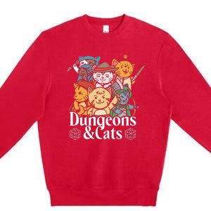 Dungeons And Cats Premium Crewneck Sweatshirt