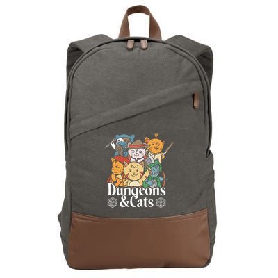 Dungeons And Cats Cotton Canvas Backpack