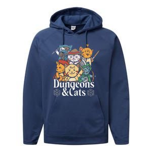 Dungeons And Cats Performance Fleece Hoodie