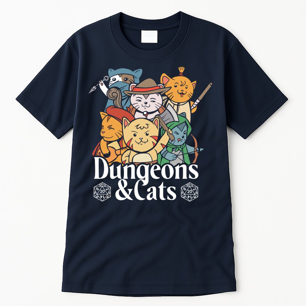 Dungeons And Cats Tall T-Shirt