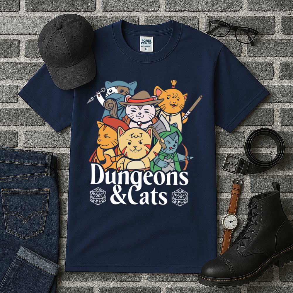 Dungeons And Cats Tall T-Shirt