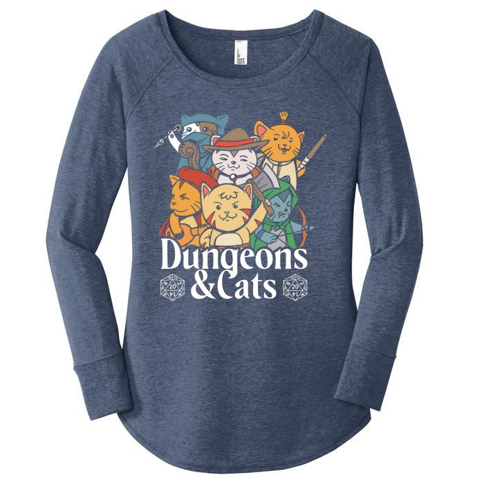 Dungeons And Cats Women's Perfect Tri Tunic Long Sleeve Shirt