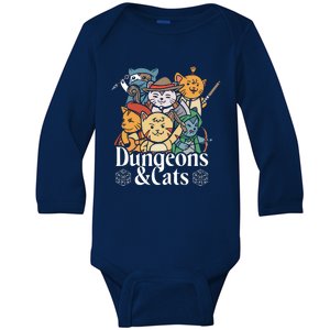 Dungeons And Cats Baby Long Sleeve Bodysuit