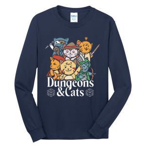 Dungeons And Cats Tall Long Sleeve T-Shirt