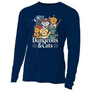 Dungeons And Cats Cooling Performance Long Sleeve Crew