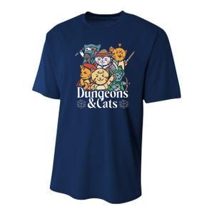 Dungeons And Cats Youth Performance Sprint T-Shirt